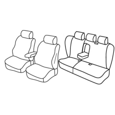 QF24024.JPG Set Coprisedili Superior Nero/rosso Mercedes Classe E Sw Serie 24000 Coprisedili Su Misura Qf24024e