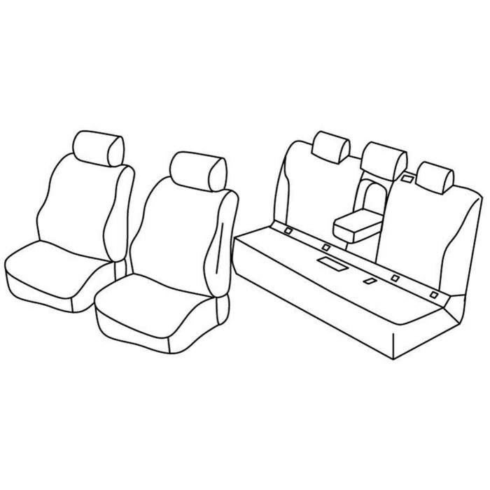 QF24029.JPG Set Coprisedili Superior Nero/blu Mercedes Classe C 4p Serie 24000 Coprisedili Su Misura Qf24029d