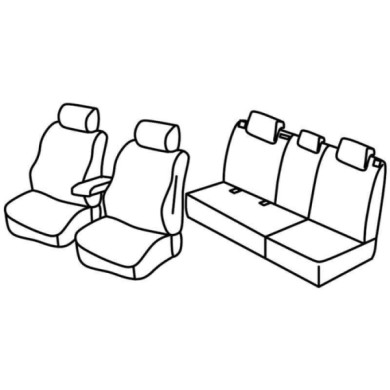 QF27017.JPG Set Coprisedili Superior Nero/rosso Nissan Qashqai+2 Serie 27000 Coprisedili Su Misura Qf27017e