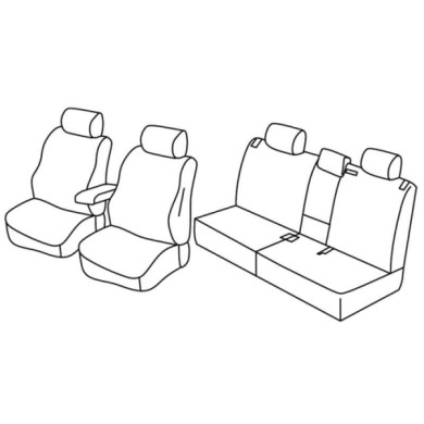 QF27021.JPG Set Coprisedili Superior Grigio/nero Nissan X-trail Serie 27000 Coprisedili Su Misura Qf27021c