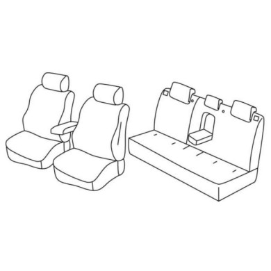 QF27025.JPG Set Coprisedili Superior Grigio/nero Mitsubishi Lancer 4p Serie 27000 Coprisedili Su Misura