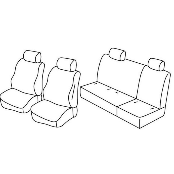 QF27033.JPG Set Coprisedili Superior Nocciola Nissan Navara 4p Serie 27000 Coprisedili Su Misura Qf27033a
