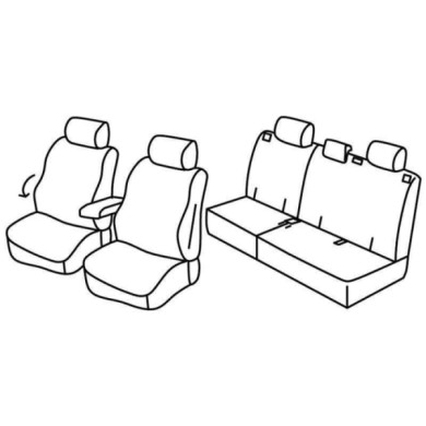 QF28003.JPG Set Coprisedili Superior Grigio/nero Opel Antara Serie 28000 Coprisedili Su Misura Qf28003c