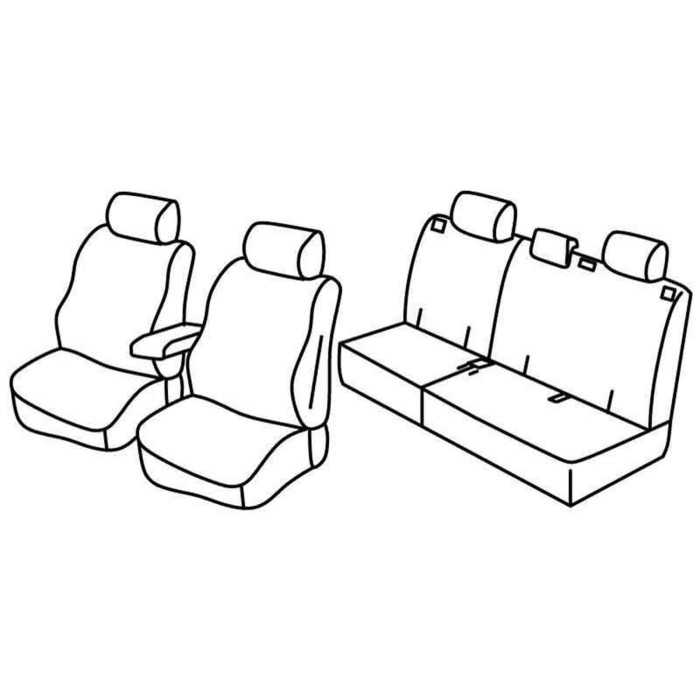 QF28004.JPG Set Coprisedili Superior Nero/grigio Opel Antara Serie 28000 Coprisedili Su Misura Qf28004f