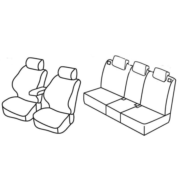 QF28059.JPG Set Coprisedili Superior Nocciola Opel Meriva Serie 28000 Coprisedili Su Misura Qf28059a