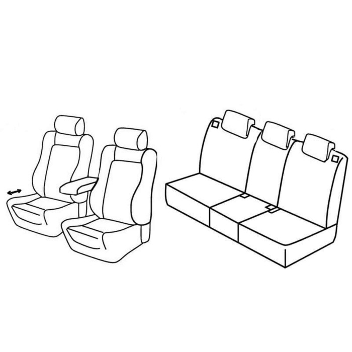 QF28060.JPG Set Coprisedili Superior Grigio/nero Opel Meriva Serie 28000 Coprisedili Su Misura Qf28060c
