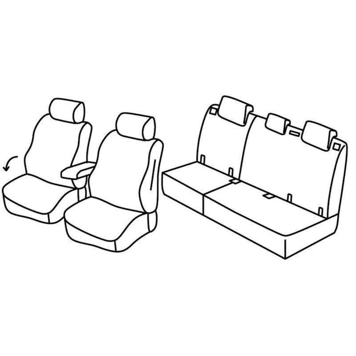 QF28062.JPG Set Coprisedili Superior Nero/blu Opel Mokka-mokka X Serie 28000 Coprisedili Su Misura Qf28062d