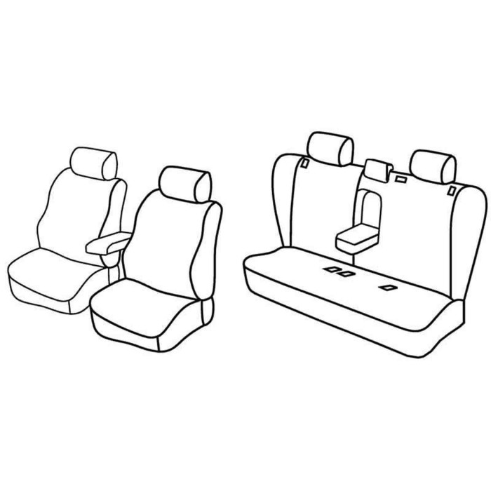 QF28063.JPG Set Coprisedili Superior Grigio/nero Opel Vectra 5p Serie 28000 Coprisedili Su Misura Qf28063c