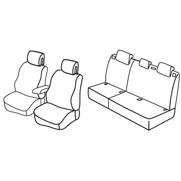 QF29034.JPG Set Coprisedili Superior Nero/rosso Peugeot 308 5p Serie 29000 Coprisedili Su Misura Qf29034e