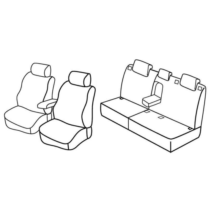 QF29035.JPG Set Coprisedili Superior Grigio/nero Peugeot 308 5p Serie 29000 Coprisedili Su Misura Qf29035c