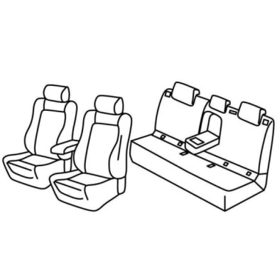 QF29047.JPG Set Coprisedili Superior Grigio/nero Peugeot 308 5p Serie 29000 Coprisedili Su Misura Qf29047c