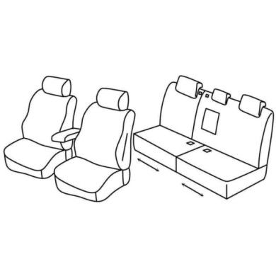 QF30152.JPG Set Coprisedili Superior Grigio/nero Renault Modus Serie 30000 Coprisedili Su Misura Qf30152c