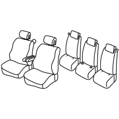 QF30155.JPG Set Coprisedili Superior Nero/rosso Renault Scenic Serie 30000 Coprisedili Su Misura