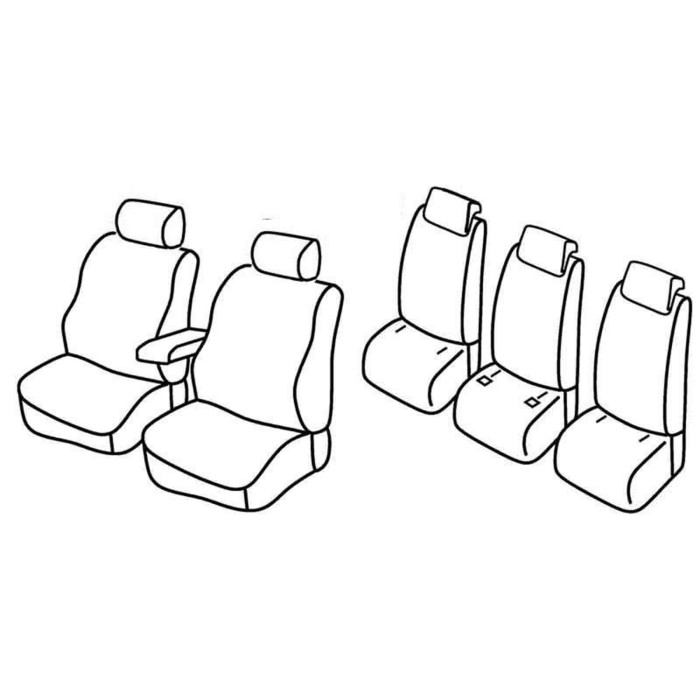 QF30157.JPG Set Coprisedili Superior Grigio/nero Renault Scenic X-mod 5 Posti Serie 30000 Coprisedili Su Misura Qf30157c
