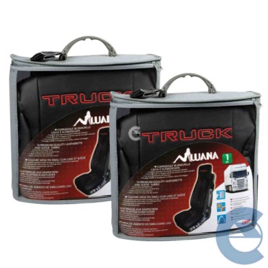 CAMION-1-ESOLVER.jpg Lampa 97998 Kit 2 Pezzi Coprisedile Luana Per Camion Imbottito In Skeentex Colore Nero-rosso