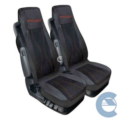 CAMION-2-ESOLVER.jpg Lampa 97998 Kit 2 Pezzi Coprisedile Luana Per Camion Imbottito In Skeentex Colore Nero-rosso