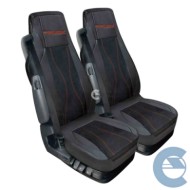 CAMION-2-ESOLVER.jpg Lampa 97998 Kit 2 Pezzi Coprisedile Luana Per Camion Imbottito In Skeentex Colore Nero-rosso