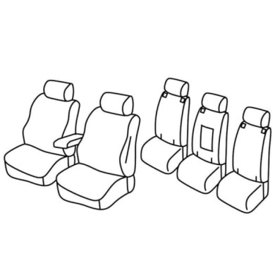 QF36028.JPG Set Coprisedili Superior Nero/grigio Toyota Verso Serie 36000 Coprisedili Su Misura Qf36028f