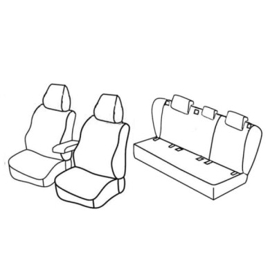 QF37037.JPG Set Coprisedili Superior Nero/rosso Volkswagen Golf V 5p Serie 37000 Coprisedili Su Misura Qf37037e