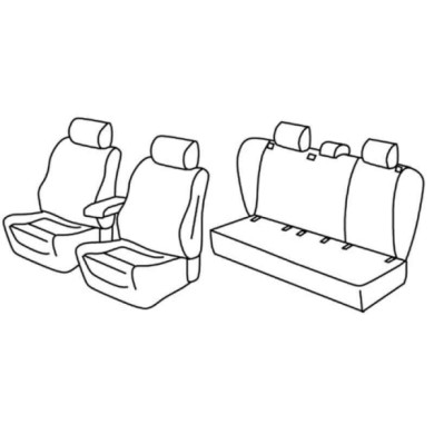 QF37044.JPG Set Coprisedili Superior Grigio/nero Volkswagen Golf V 5p Serie 37000 Coprisedili Su Misura Qf37044c