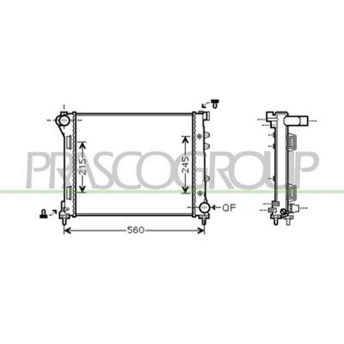 FT030R003_1.JPG Radiatore Per Fiat 500 Dal 2007 Al 2015