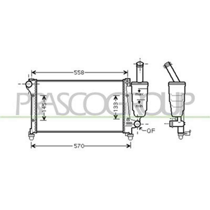 FT122R009_1.JPG Radiatore Per Fiat Panda Dal 2003 Al 2011