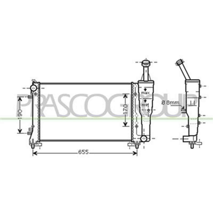 FT350R005_1.JPG Radiatore Per Fiat Idea Dal 2003 Al 2005
