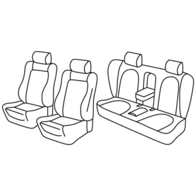QF37079.JPG Set Coprisedili Superior Nero/grigio Volkswagen Passat Cc Serie 37000 Coprisedili Su Misura