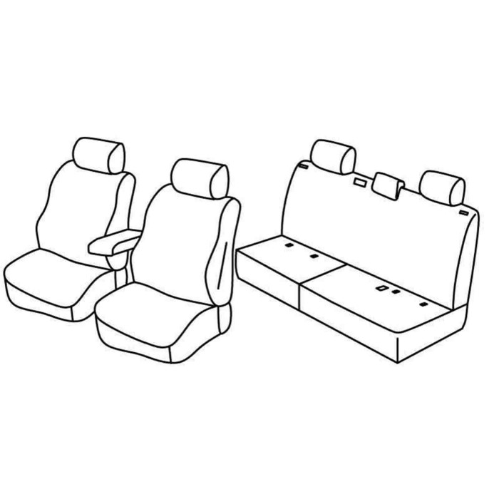 QF37147.JPG Set Coprisedili Superior Nocciola Volkswagen Amarok 4p Serie 37000 Coprisedili Su Misura Qf37147a