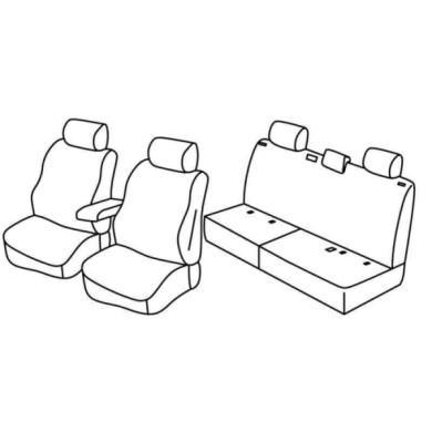 QF37147.JPG Set Coprisedili Superior Grigio/nero Volkswagen Amarok 4p Serie 37000 Coprisedili Su Misura Qf37147c