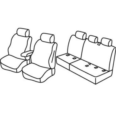 QF37160.JPG Set Coprisedili Superior Nocciola Volkswagen Caddy Life Serie 37000 Coprisedili Su Misura Qf37160a