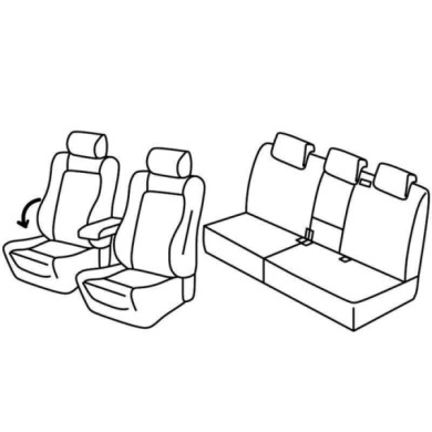 QF37282.JPG Set Coprisedili Superior Nero/grigio Volkswagen Tiguan Serie 37000 Coprisedili Su Misura Qf37282f