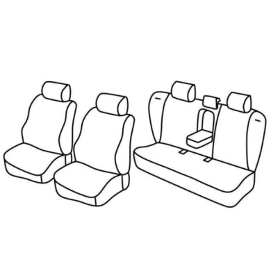 QF38004.JPG Set Coprisedili Superior Nero/rosso Volvo S60-s80 Serie 38000 Coprisedili Su Misura
