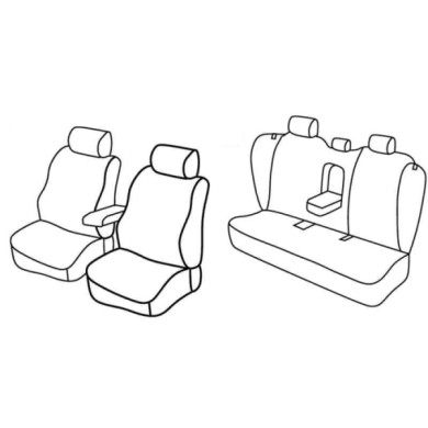 QF38005.JPG Set Coprisedili Superior Nero/grigio Volvo S80 Serie 38000 Coprisedili Su Misura