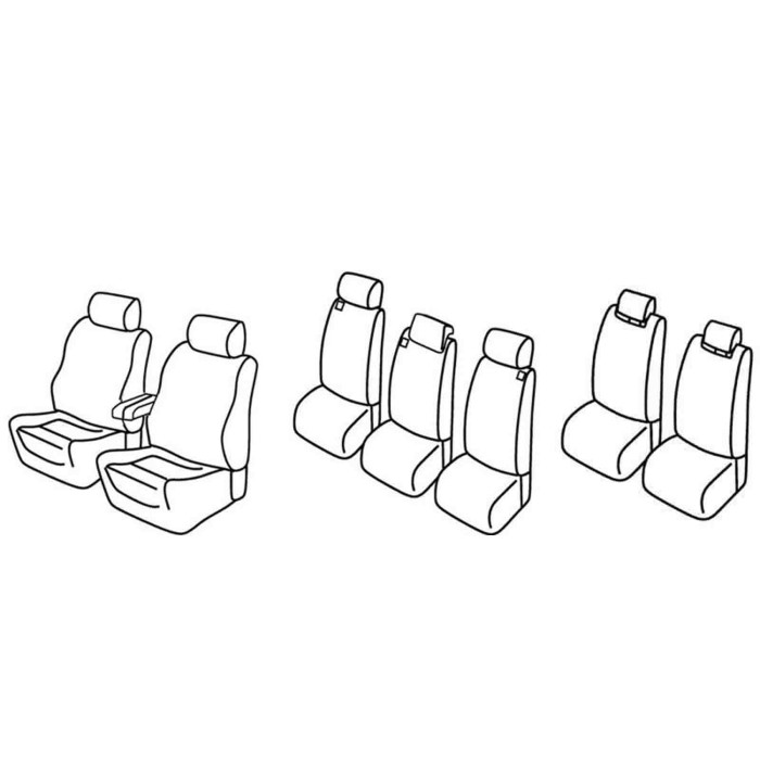 QG36020.JPG Set Coprisedili Superior Nero/rosso Toyota Corolla Verso Serie 36000 Coprisedili Su Misura