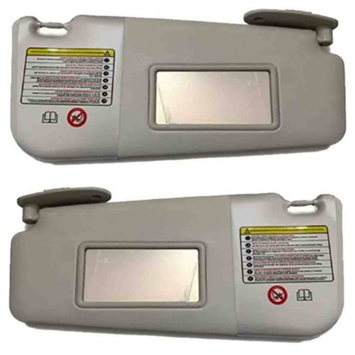 KIT-GR.jpg Famac Kit 2 Pezzi Pantine Alette Parasole Destra E Sinistra Per Fiat Grande Punto 2005-2012 Con 2 Ganci Supporto