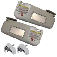 Famac Kit 2 Pezzi Pantine Alette Parasole Destra E Sinistra Per Fiat Grande Punto 2005-2012 Con 2 Ganci Supporto