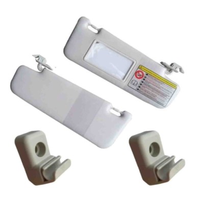1707600.jpg Famac Kit 2 Pezzi Coppia Pantine Alette Parasole Destra E Sinistra Per Fiat 500 Dal 2007 Al 2017.con Specchio E Tasc