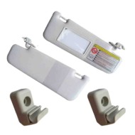 Famac Kit 2 Pezzi Coppia Pantine Alette Parasole Destra E Sinistra Per Fiat 500 Dal 2007 Al 2017.con Specchio E Tasche