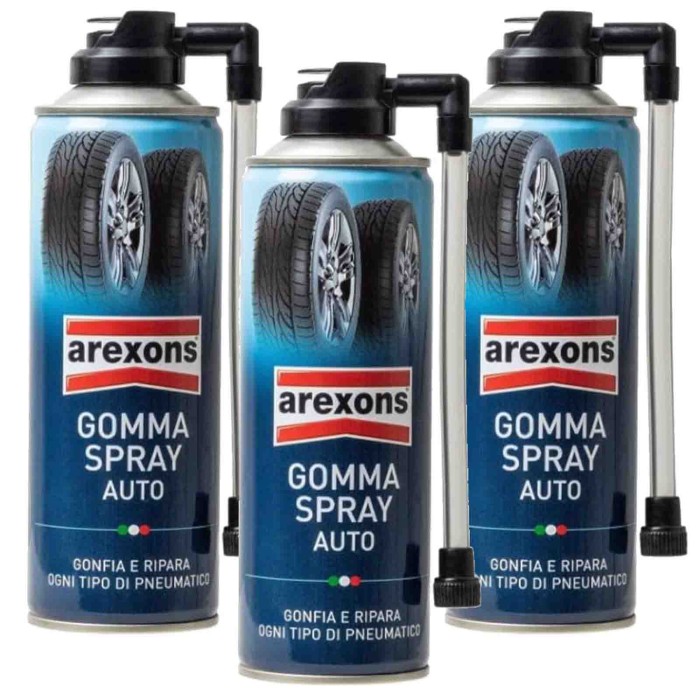 8473.jpg Arexons 8473 Gomma Spray Ripara Gomme 3 Pezzi X 300 Ml.