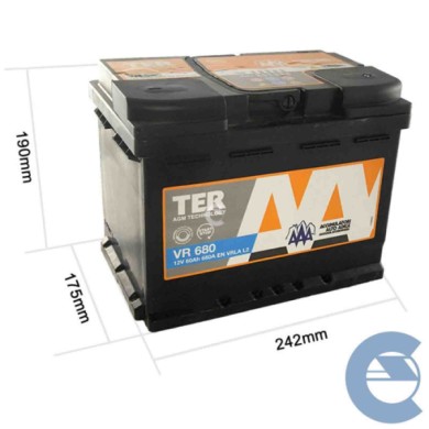 149478-large_default.jpg Aaa Ter Vr 680 12v 60ah 680a En 7905756 Batteria Avviamento Start & Stop