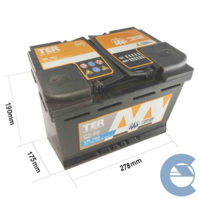 149554-large_default.jpg Aaa Ter Vr 760 12v 70ah 760a En 7905757 Batteria Avviamento Start & Stop