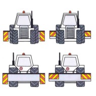 RA4051MA-D-01.JPG Pannelli Retroriflettenti Per Veicoli Agricoli Set 2 Pz Contrassegni Targhe E Contrassegni