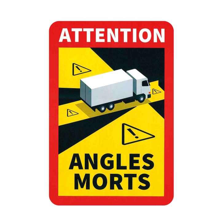 RA90601-C-01.JPG Contrassegno Adesivo Angoli Morti 1 Pz Camion Contrassegni Targhe E Contrassegni