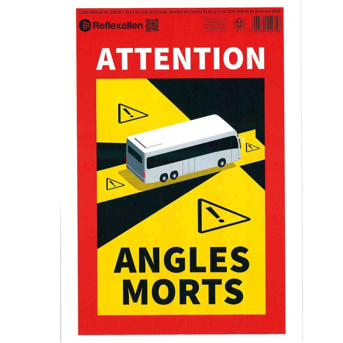RA90602-S-01.JPG Contrassegno Adesivo Angoli Morti 1 Pz Autobus Contrassegni Targhe E Contrassegni