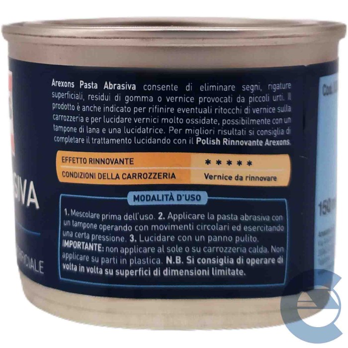 AREXONS Mirage Pasta ABRASIVA ELIMINA SEGNI RIGATURE Graffi CARROZZERIA Auto E Moto
