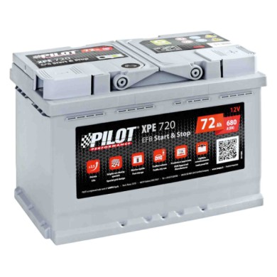 X-BATTERY-PILOT-DX.JPG Batteria 12v Pilot Start Stop Efb 72 Ah 680 A L3 145 (930_)-147 (937_) Pilot Batterie Per Auto Batterie