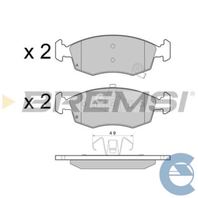 BREMSI-BP3445-PASTIGLIE-FRENO.jpg Kit Pastiglie Freno Anteriore Fiat Panda Panda Van Lancia Ypsilon Bp3445 6 001 073 454 S.f. At