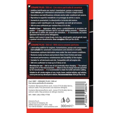 9887_5.jpg Arexons 9887 Additivo Olio Ceramic Plus 300 Ml