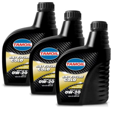TAM GOLD 1LT.jpg Tamoil Olio Motore 0w20 Sint Future Gold 3 Litri Sae